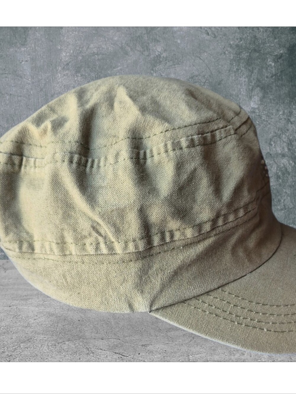 Fleur De Lis Rhinestone Embellished Army Cadet Cap - Picture 4 of 5